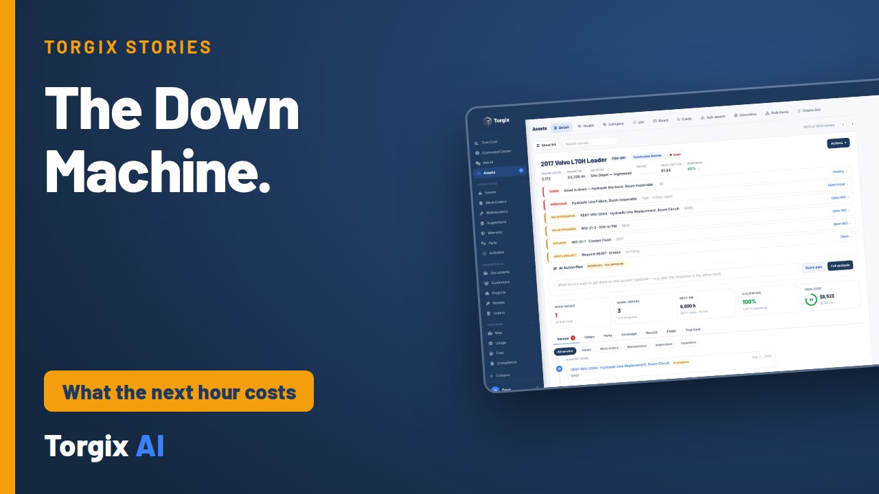 The down machine, what the next hour costs