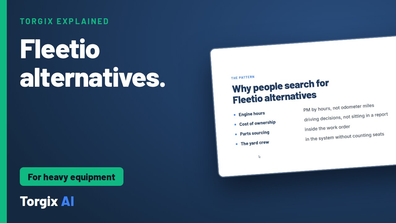Fleetio Alternatives for Heavy Equipment in 2026